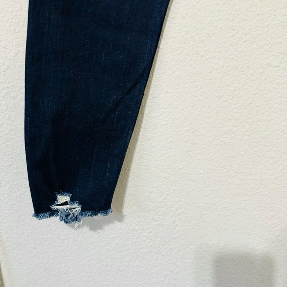 Q17 Jeans Blue Distressed High Rise Skinny Cotton Blend Jeans Sz 5 - Picture 12 of 13